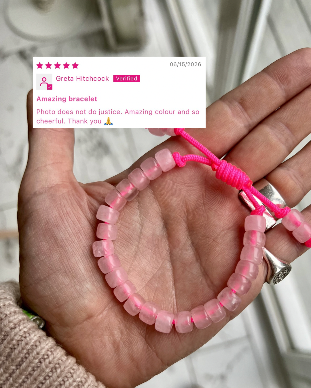Rose Quartz Gemstone Bracelet
