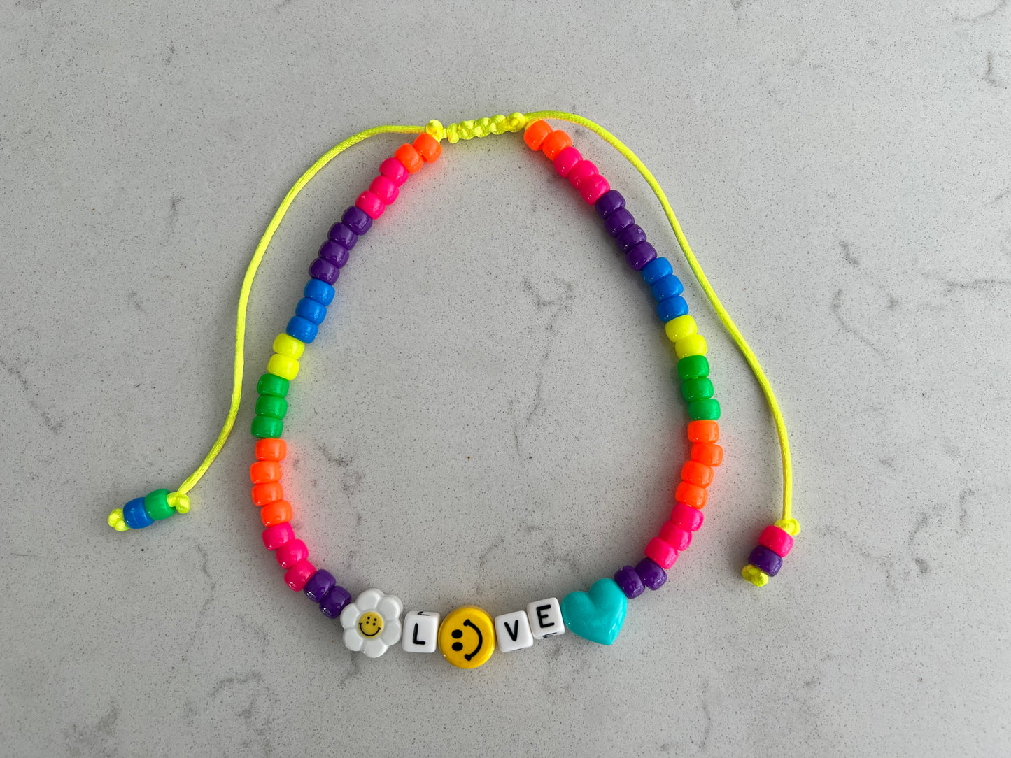 Neon Daisy Love Necklace