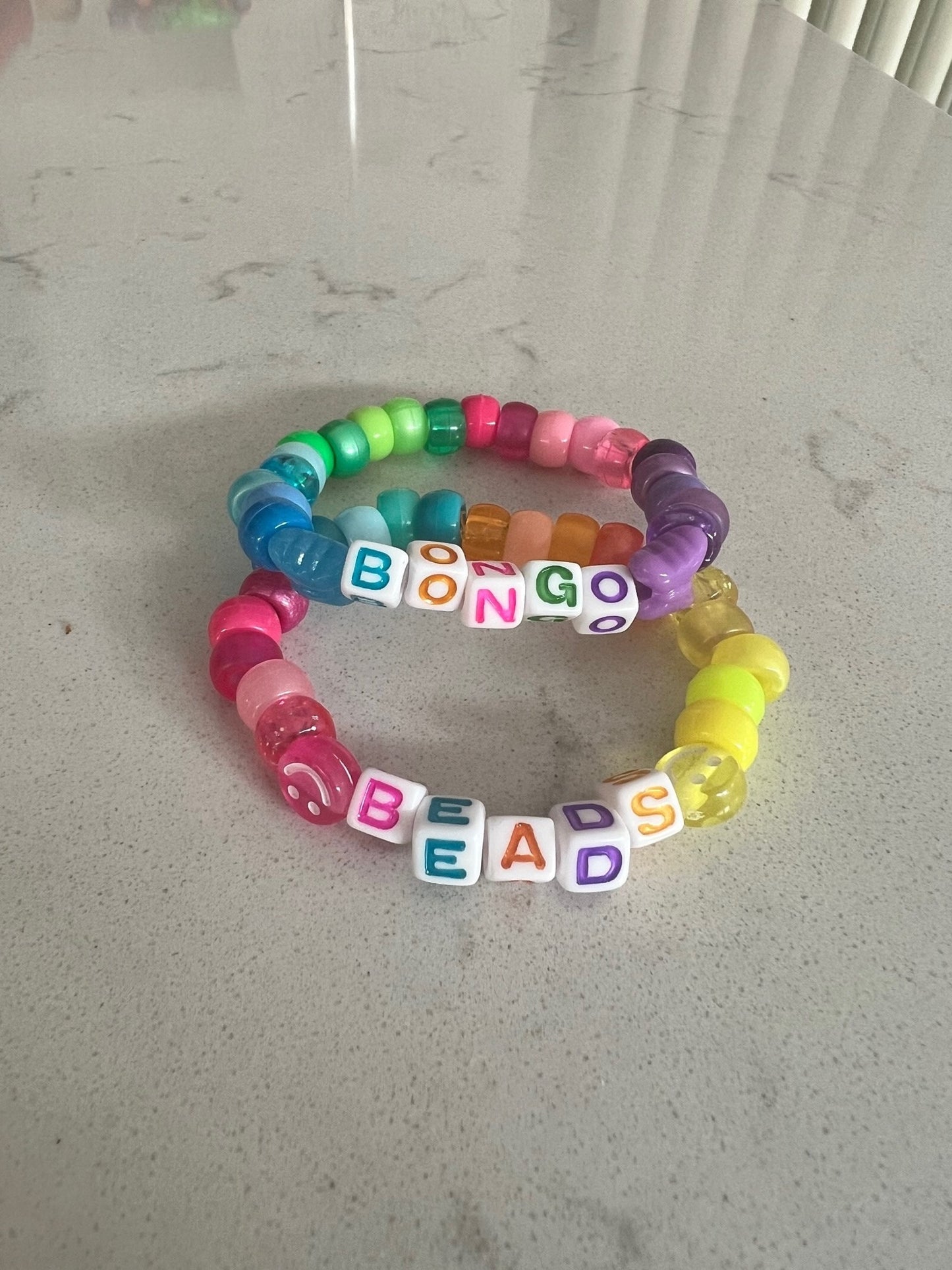 Personalised Beaded Rainbow Bracelet