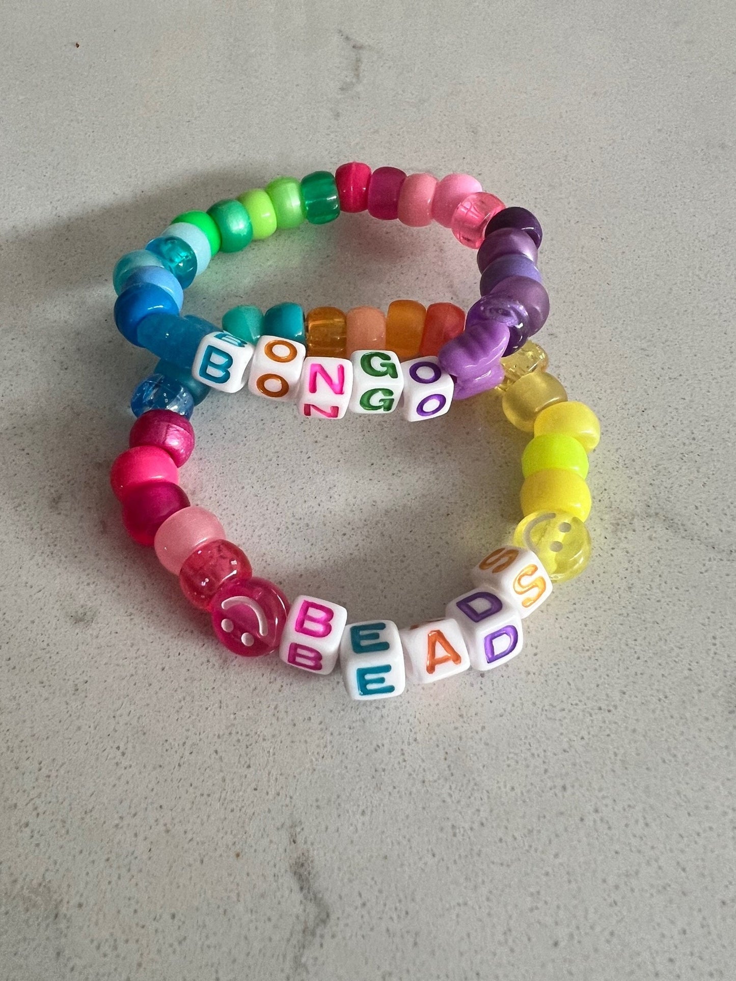 Personalised Beaded Rainbow Bracelet