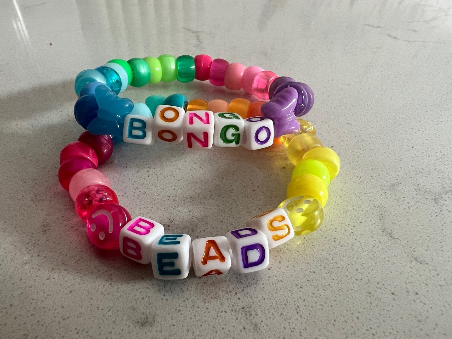 Personalised Beaded Rainbow Bracelet