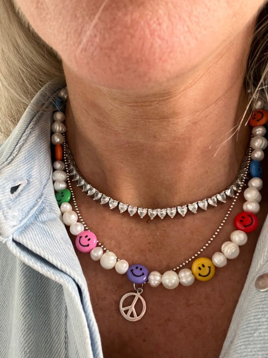 Smartie Smiley Freshwater Pearl Necklace